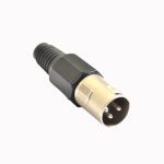 Fiche XLR Mâle 3 pin Chromé-plastique