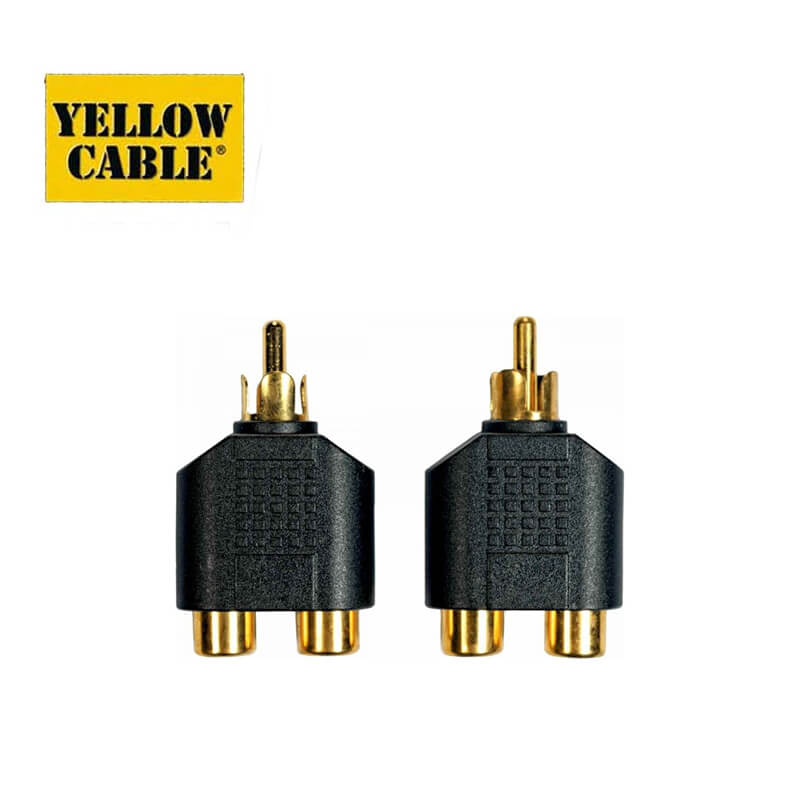 Adaptateur RCA mâle 2 Rca femelle AD14