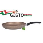 Poêle 28 cm - Antiadhésive - El Gusto - Granite - BROWN