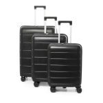Lot de 3 valise en carbone NEW STYLE Noir