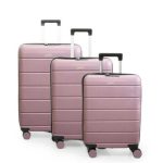 Lot de 3 valise en carbone NEW STYLE Rose