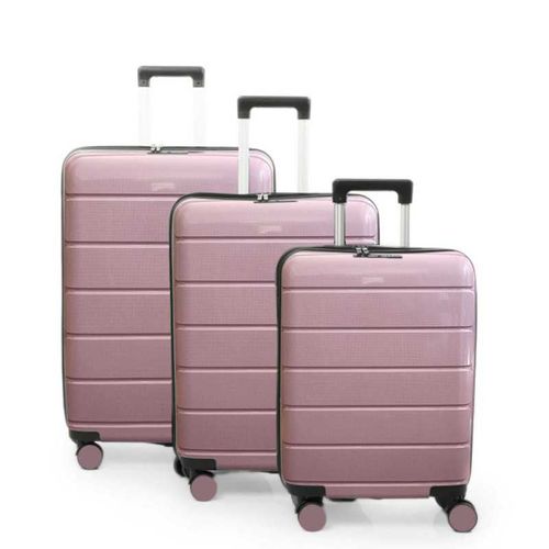 Lot de 3 valise en carbone NEW STYLE Rose