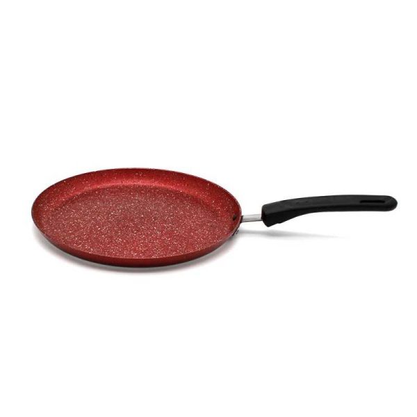 Crêpière 28 cm - Antiadhésive - El Gusto - Granite - ROUGE