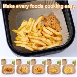 50 Papier cuisson Carré pour air fryer – Image 5