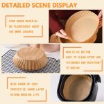 100 Papier cuisson pour air fryer 16 cm – Image 4