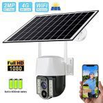 Caméra wifi 4 g avec panneau solaire