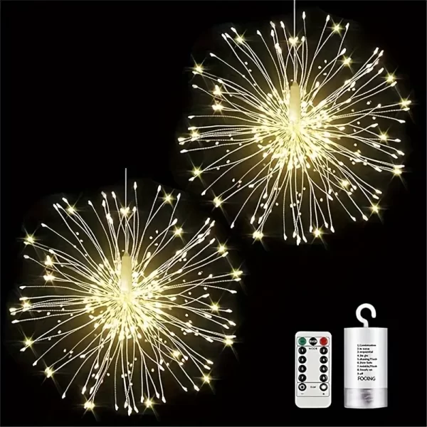 Guirlande LED Feux d'artifice lumineuse avec télécommande