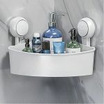 Panier d'angle de douche à ventouses