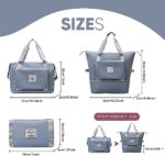 Sac de Voyage Pliable Bleu Clair – Image 2