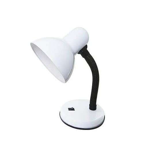 Lampe de Bureau en Métal Flexible blanc
