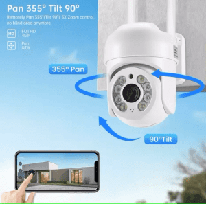 Caméra de surveillance dôme extérieure PTZ 360° IP Wifi 2MP – Image 3