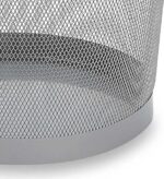 Corbeille Métallique. Poubelle de Bureau à Papier Gris Métallisée – Image 5