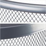 Corbeille Métallique. Poubelle de Bureau à Papier Gris Métallisée – Image 8