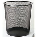 Corbeille Métallique. Poubelle de Bureau à Papier NOIR – Image 2