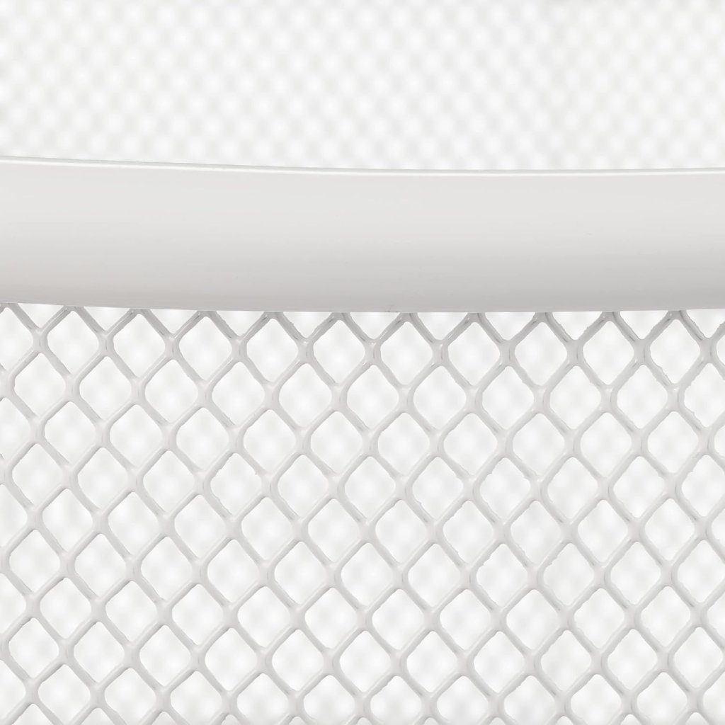 Corbeille Métallique. Poubelle de Bureau à Papier BLANC – Image 3