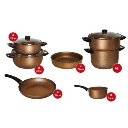 Batterie de Cuisine 10 Pièces Cook'art Granite Tunisie