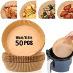 Papier cuisson airfryer rond 50 pcs – Image 5