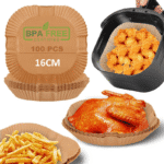100 Papier Cuisson Air Fryer 16cm carré – Image 5