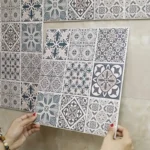 Carreaux Adhésifs Mural Autocollant en PVC 30CM*30CM - Color: FLORAL – Image 13