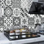 Carreaux Adhésifs Mural Autocollant en PVC 30CM*30CM - Color: FLOWER – Image 5