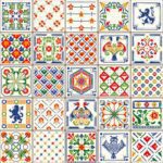 Carreaux Adhésifs Mural Autocollant en PVC 30CM*30CM - Color: FLORAL