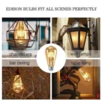 Ampoule vintage E27 – 4w – Lampe ST64 – Image 2