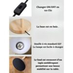 Lampe de Bureau bois et métal flexible  - Noir – Image 4