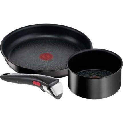 Set Tefal : Poêle et casserole - 28 cm / 20 cm + poignée amovible