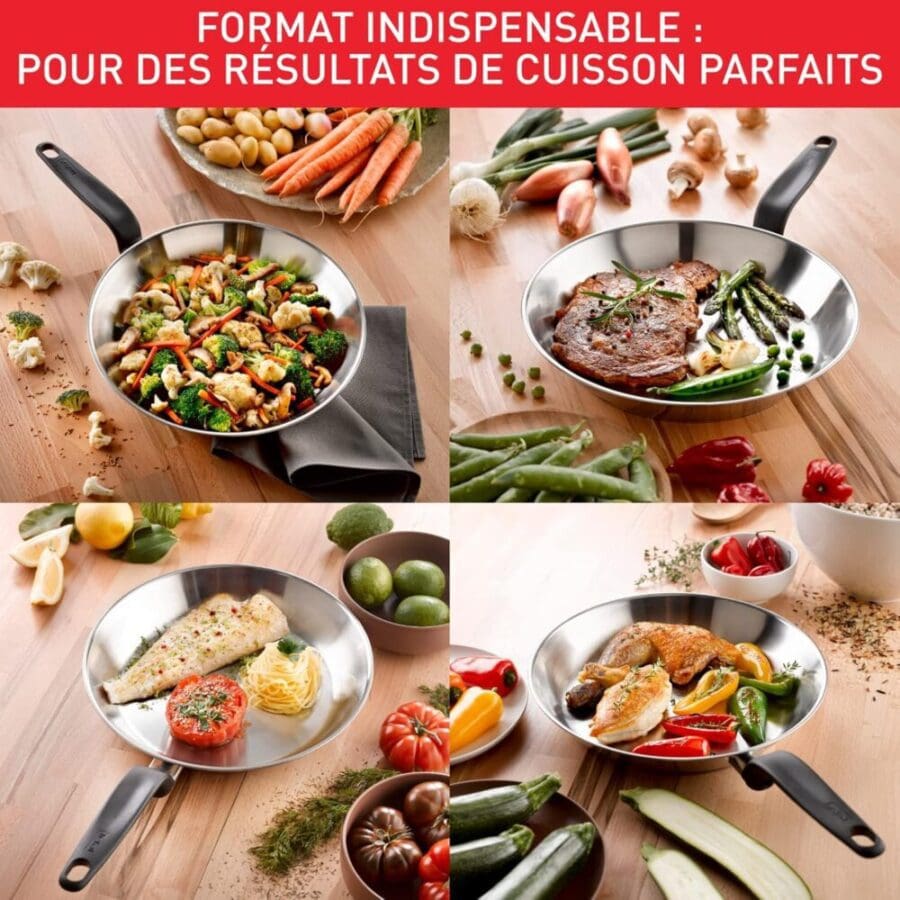 Poêle en inox Tefal Primary - 28 cm (E3080604) – Image 4