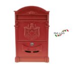 Boîte aux lettres rétro aluminium rouge inoxydable – Image 5