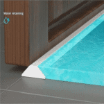 Barrière douche adhésive blanche 30mmx2m stop eau – Image 3