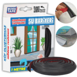 Barrière douche adhésive noire 27mmx1m stop eau