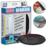 Barrière douche adhésive noire 30mmx2m stop eau