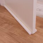 Boudin de porte isolant double joint simili cuir blanc – Image 3