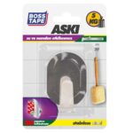 Crochet mural inox auto-adhésif sans perçage 1 pc 45x65 mm