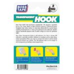 Crochet mural transparent auto-adhésif 2 pcs 33x44 mm – Image 3