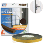 Joint porte/fenêtre EPDM marron 6mm isolation thermique