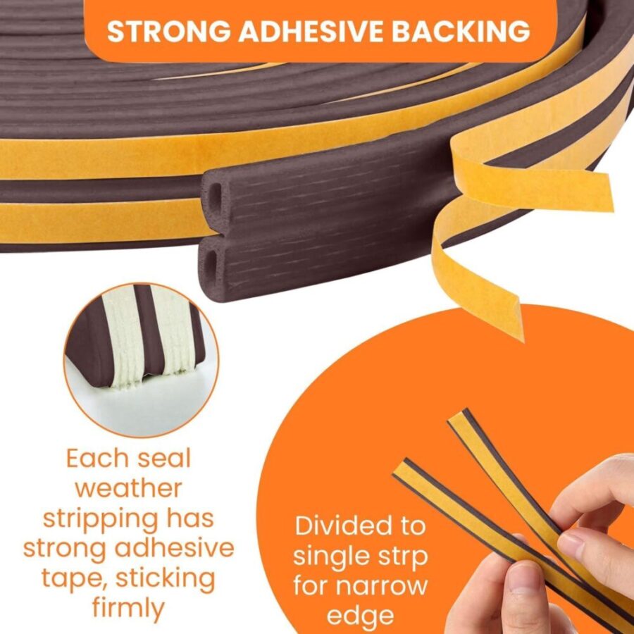 Joint porte/fenêtre type D marron isolation thermique – Image 4