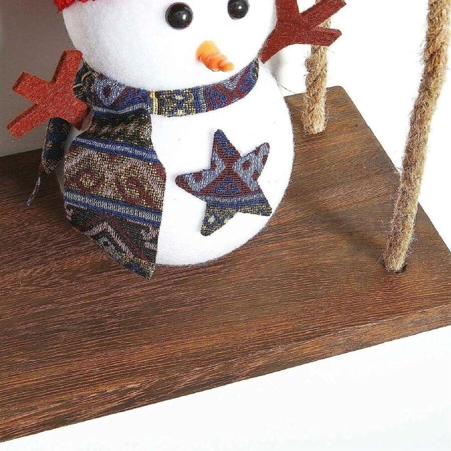 Étagère murale suspendue bois naturel avec corde de jute - 1 unité – Image 3