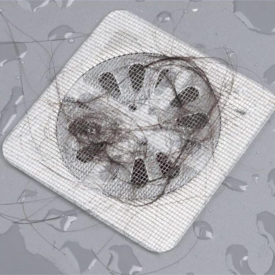 Pack 10 filtres attrape-cheveux autocollants 11x11 cm – Image 2