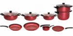 Batterie de Cuisine 13pcs - Granite - Rouge – Image 2