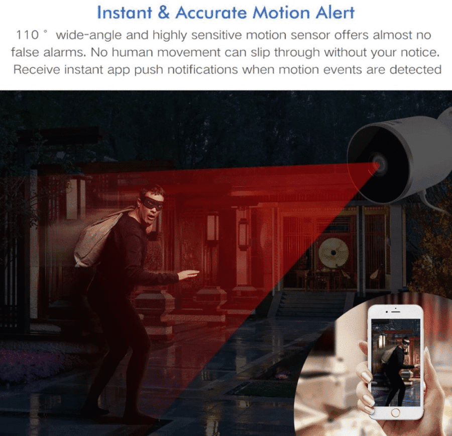 Caméra IP Wifi pour l'extérieur - Étanche - 1080P 2MP – Image 11