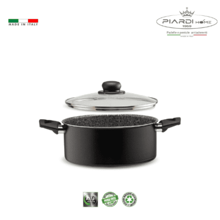 Piardi - Faitout 24 cm avec couvercle en verre