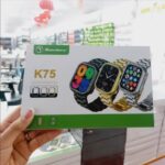 Smartbarry K75 – Montre Connectée 42mm + Étui Diamanté Amovible + 3 Bracelets -noir – Image 2