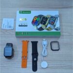 Smartbarry K75 – Montre Connectée 42mm + Étui Diamanté Amovible + 3 Bracelets -noir – Image 4