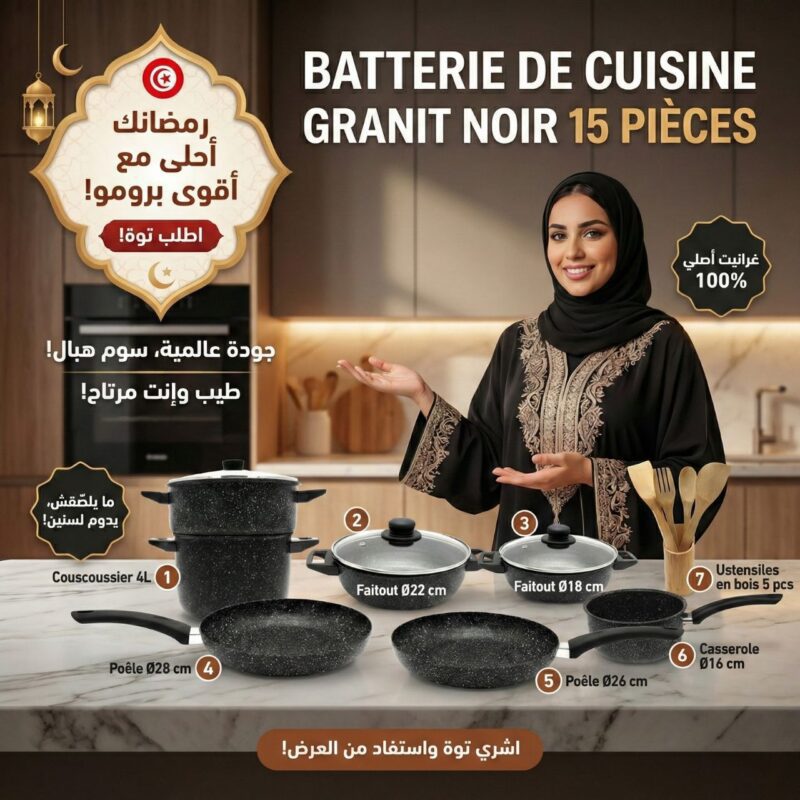 batterie de cuisine granite tunisie
