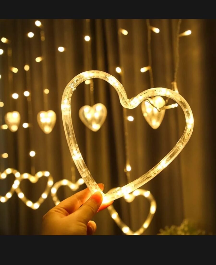 rideau lumineux en forme de cœur – Image 5
