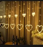 rideau lumineux en forme de cœur – Image 3